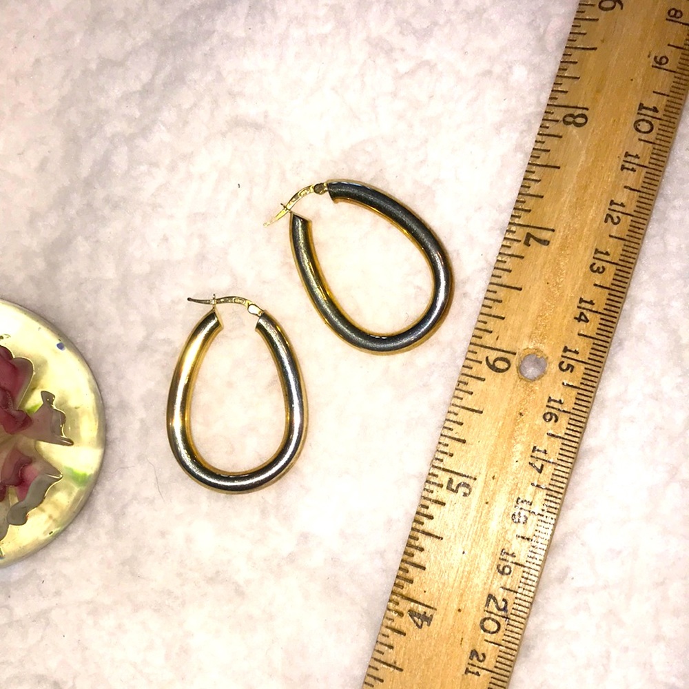 Classic Gold plated 925 silver hoop earrings